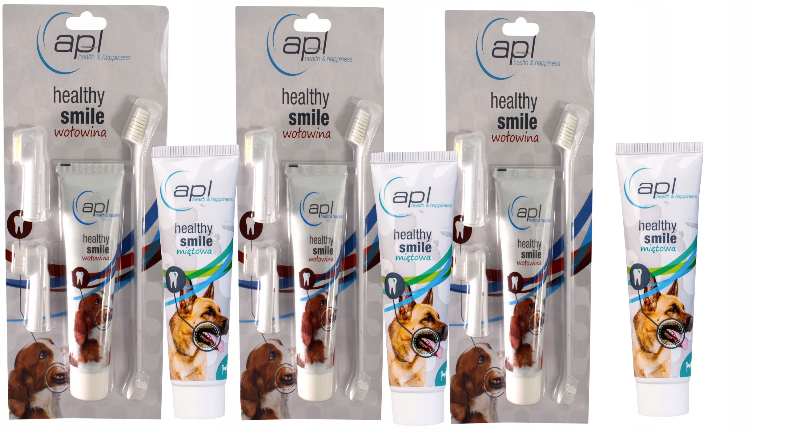 

Apl Pasta zestaw3x wołowiny + szczoteczki3xmięta!!