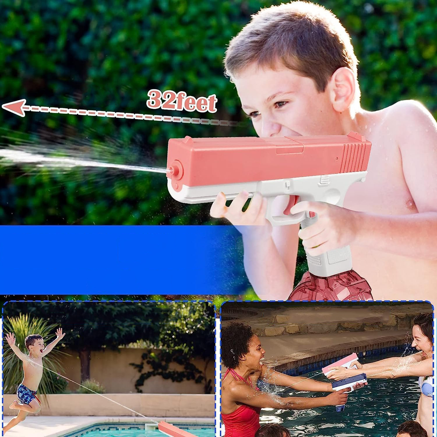 PISTOLET NA WODE GLOCK ELEKTRYCZNY AUTOMATYCZNY RÓŻOWY +ROZSZERZONY MAGAZYN EAN (GTIN) 886545155395