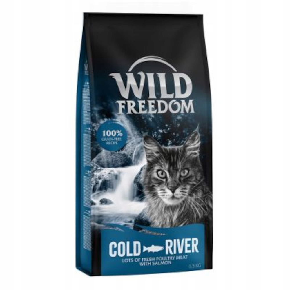 Suché krmivo pro kočky Wild Freedom Adult „Cold River“, losos 6,5 kg