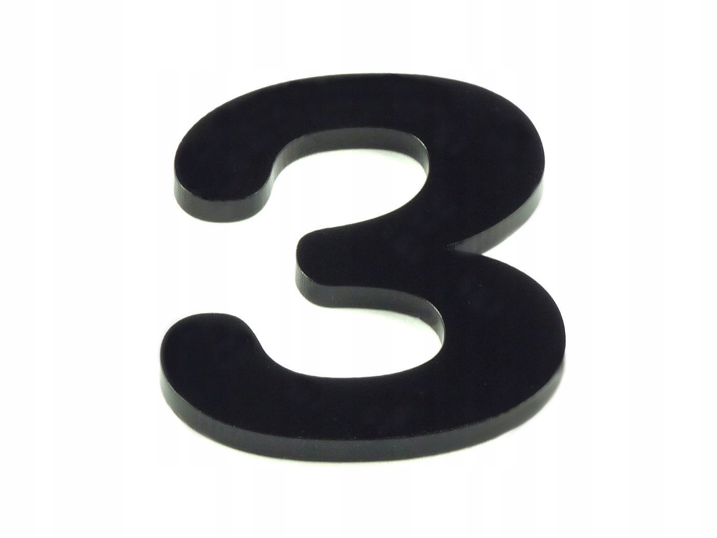 

cyfra/litera 3d naklejka, plexi 5 cm wysokości