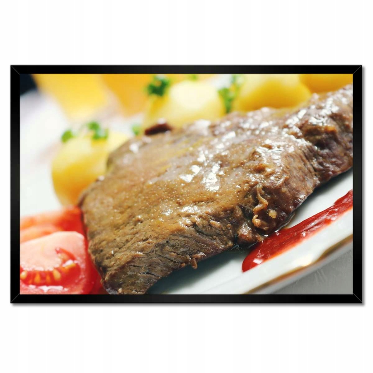 Plakáty v rámu 60x40 Steak se zeleninou