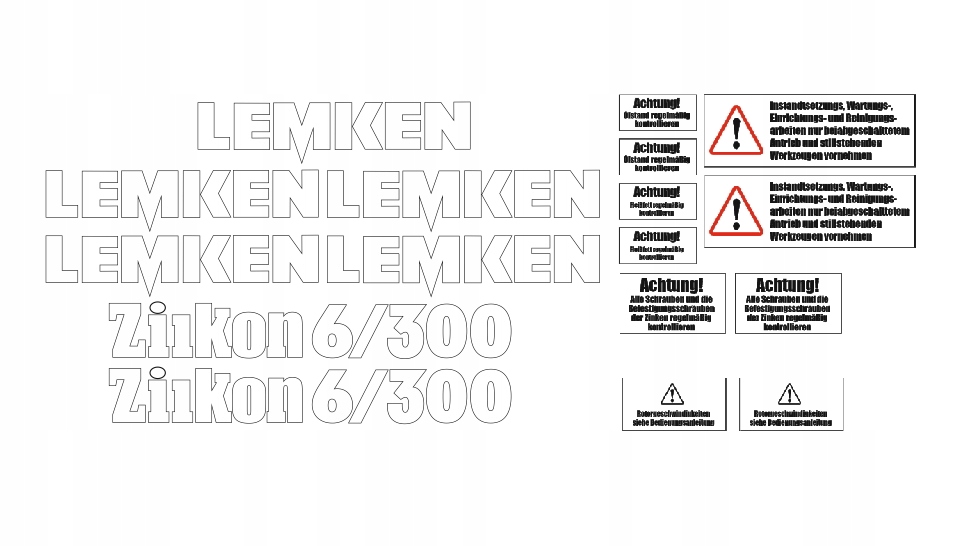 Samolepky samolepka Lemken Zirkon 6/300