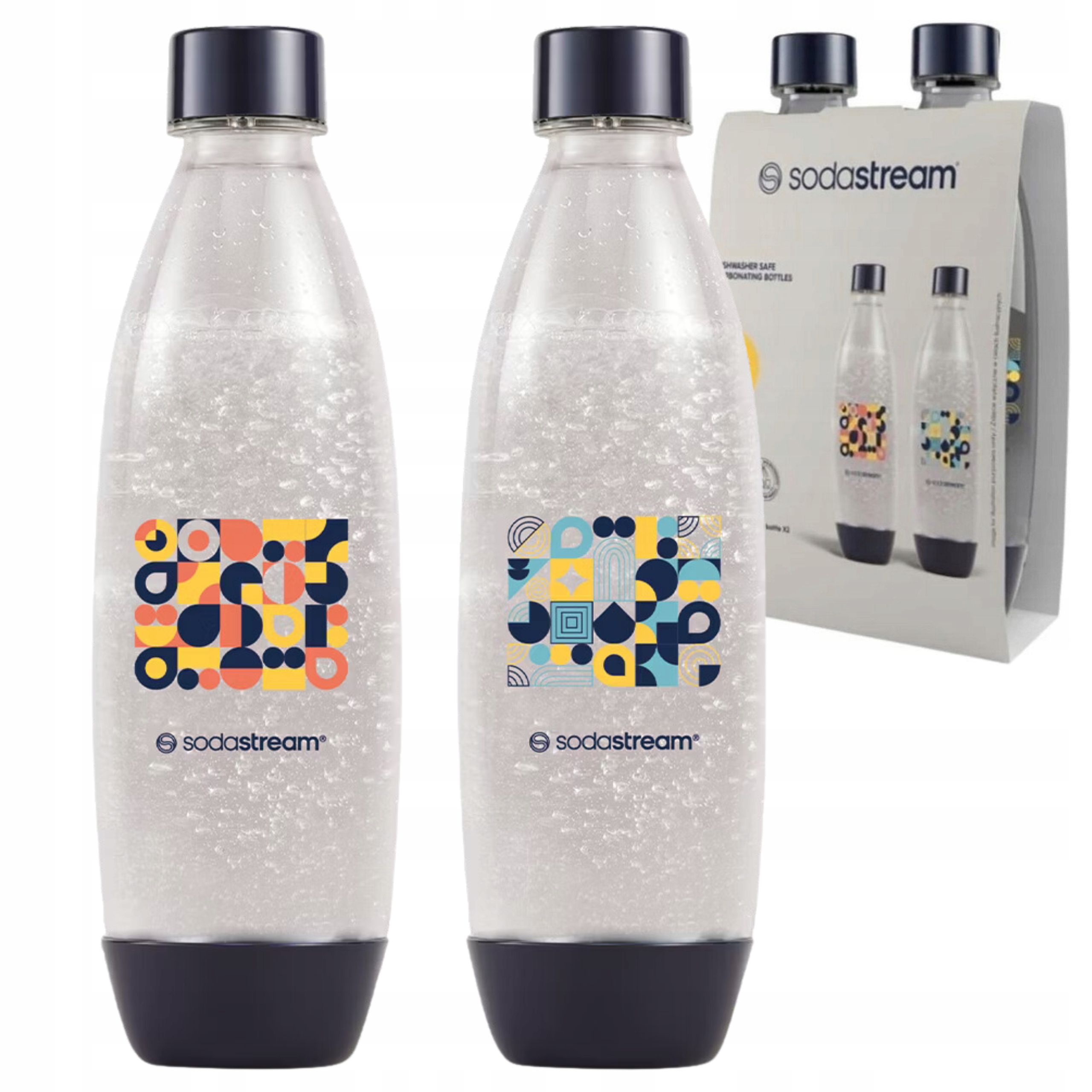 Butelki do Saturatora SodaStream Fuse Bubble Mosaic 2 szt. x 1L Zestaw