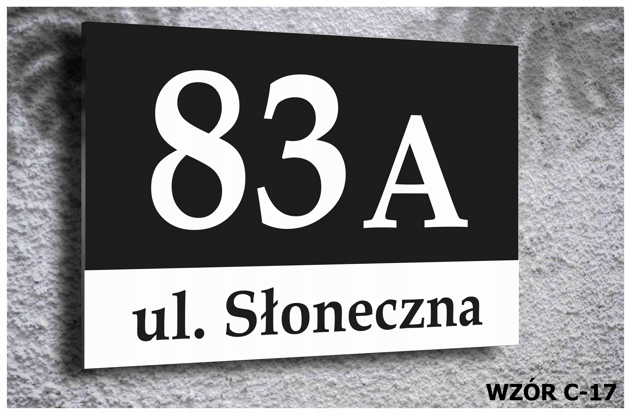 Tabliczka Tablica ADRESOWA ALUMINIUM Nr DOMU 20x30