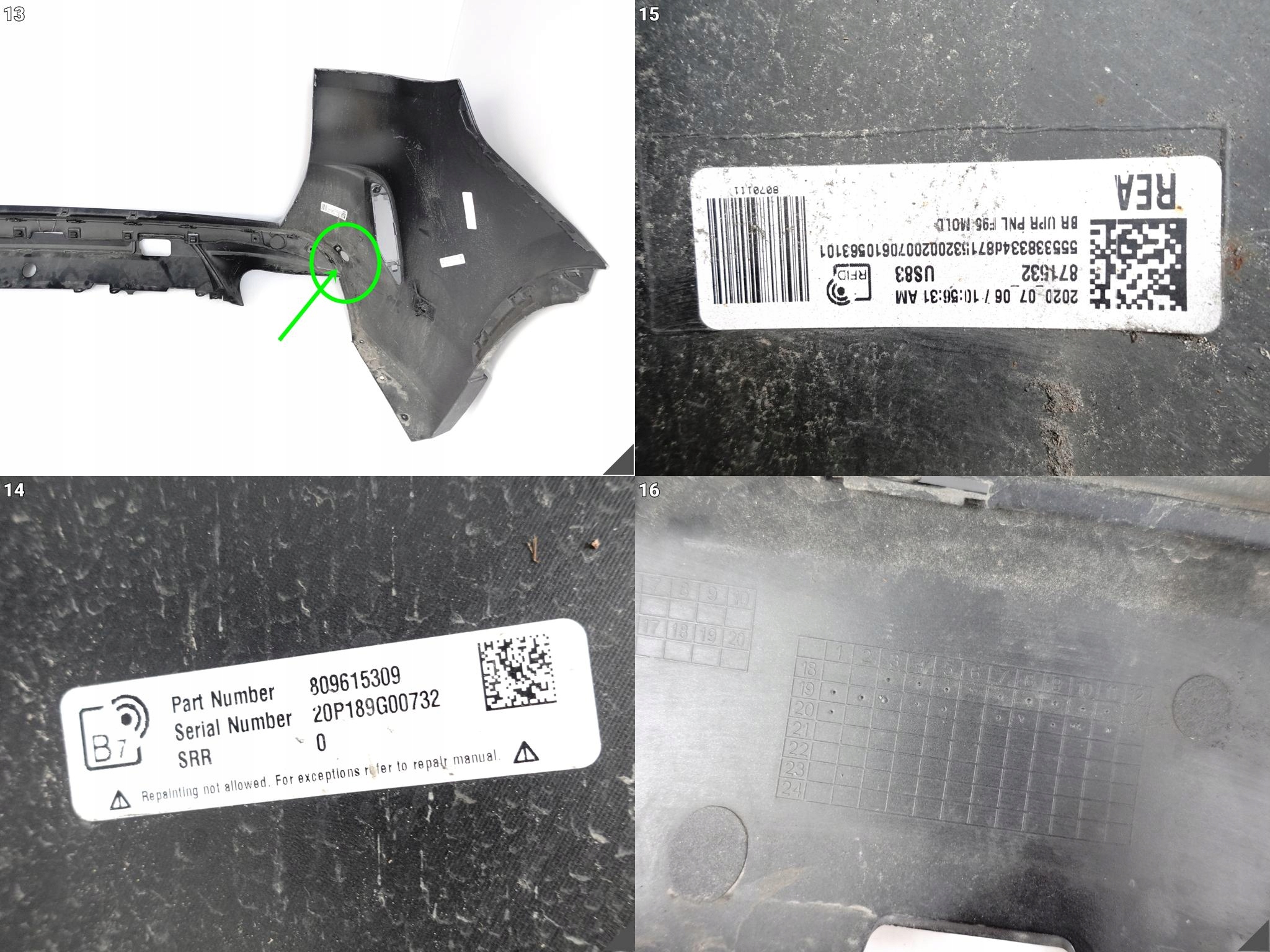 BMW X5M X5 M F95 18- M-POWER bumper BUMPER + SPOILER diffuser rear part (PDC)