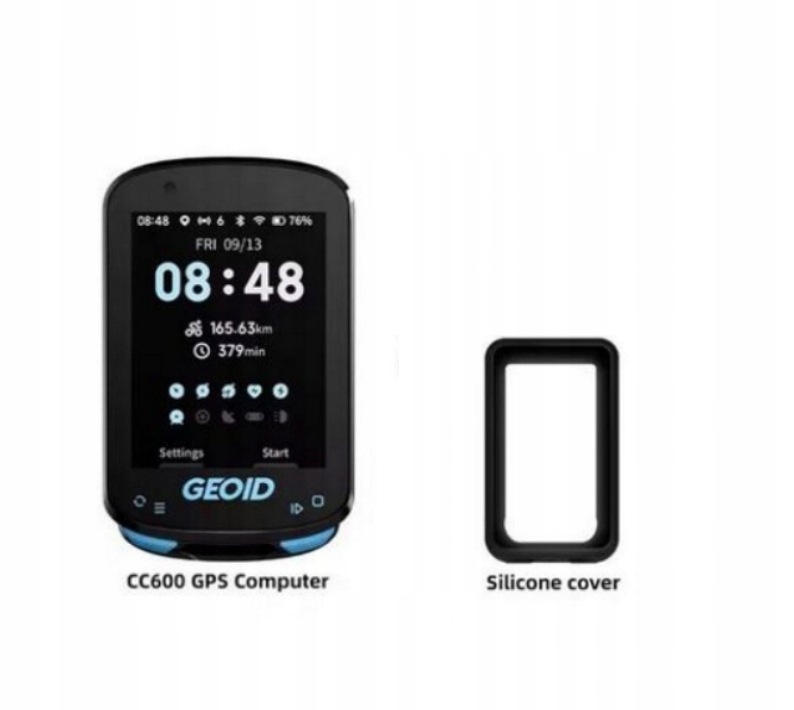 Cyklopočítač Gps Geoid CC600 Silikonové Pouzdro pro upevnění Barva Menu Pl