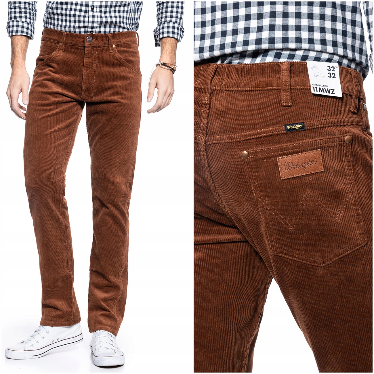 

Wrangler 11MWZ Męskie Spodnie Sztruksowe W34 L32