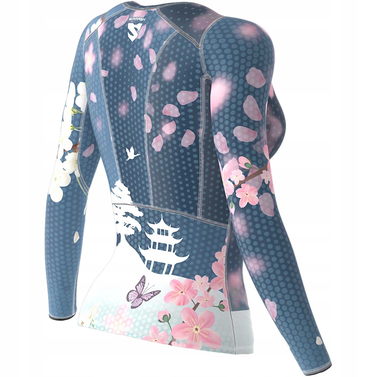 DAMSKA KOSZULKA SPORTOWA SMMASH BLOSSOM BLOSSOM-XL Rękaw długi rękaw