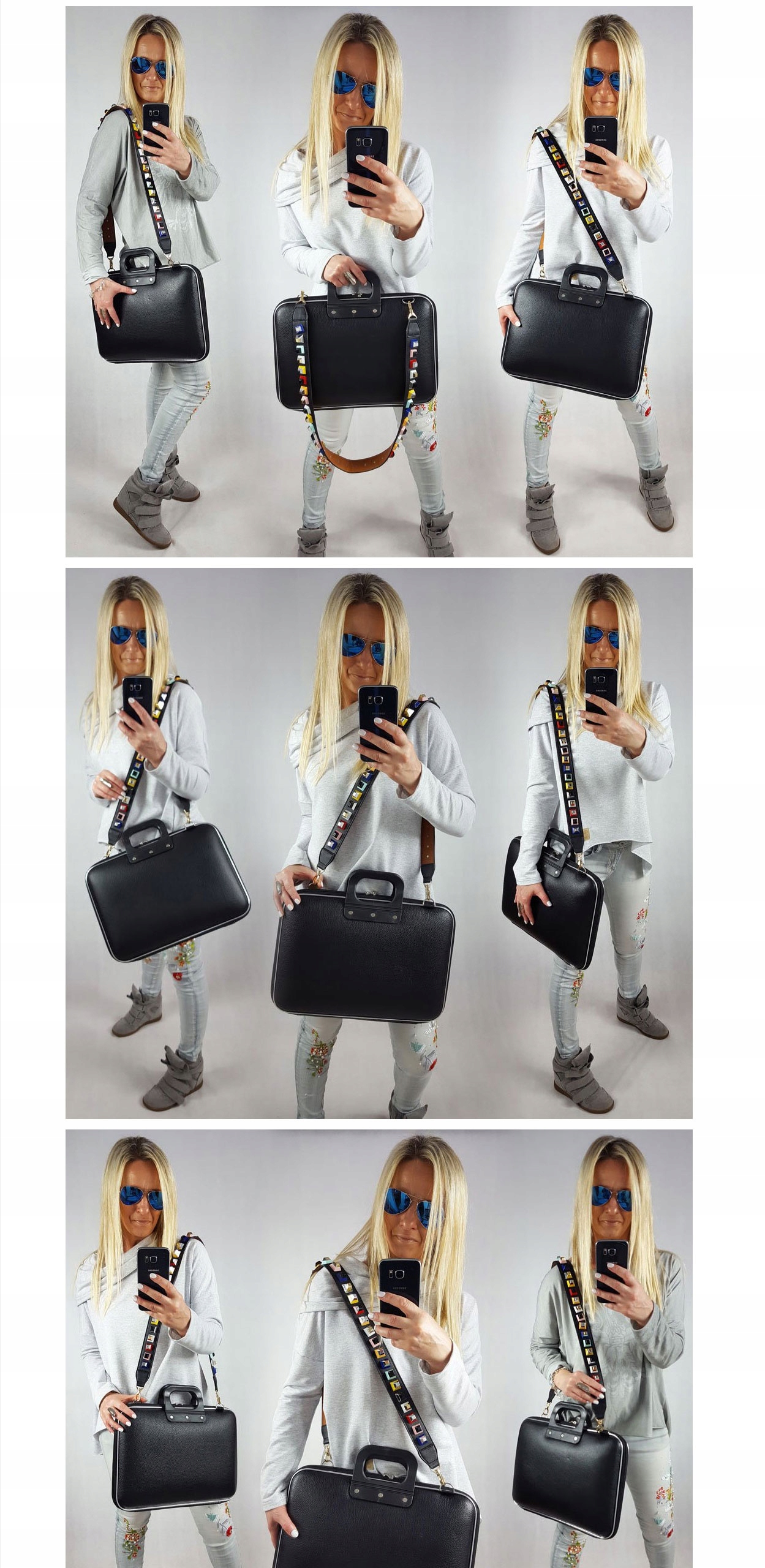 AKTÓWKA TORBA NA LAPTOPA PASEK 3D AZTECKI 13 14 15 Kolor okuć inny