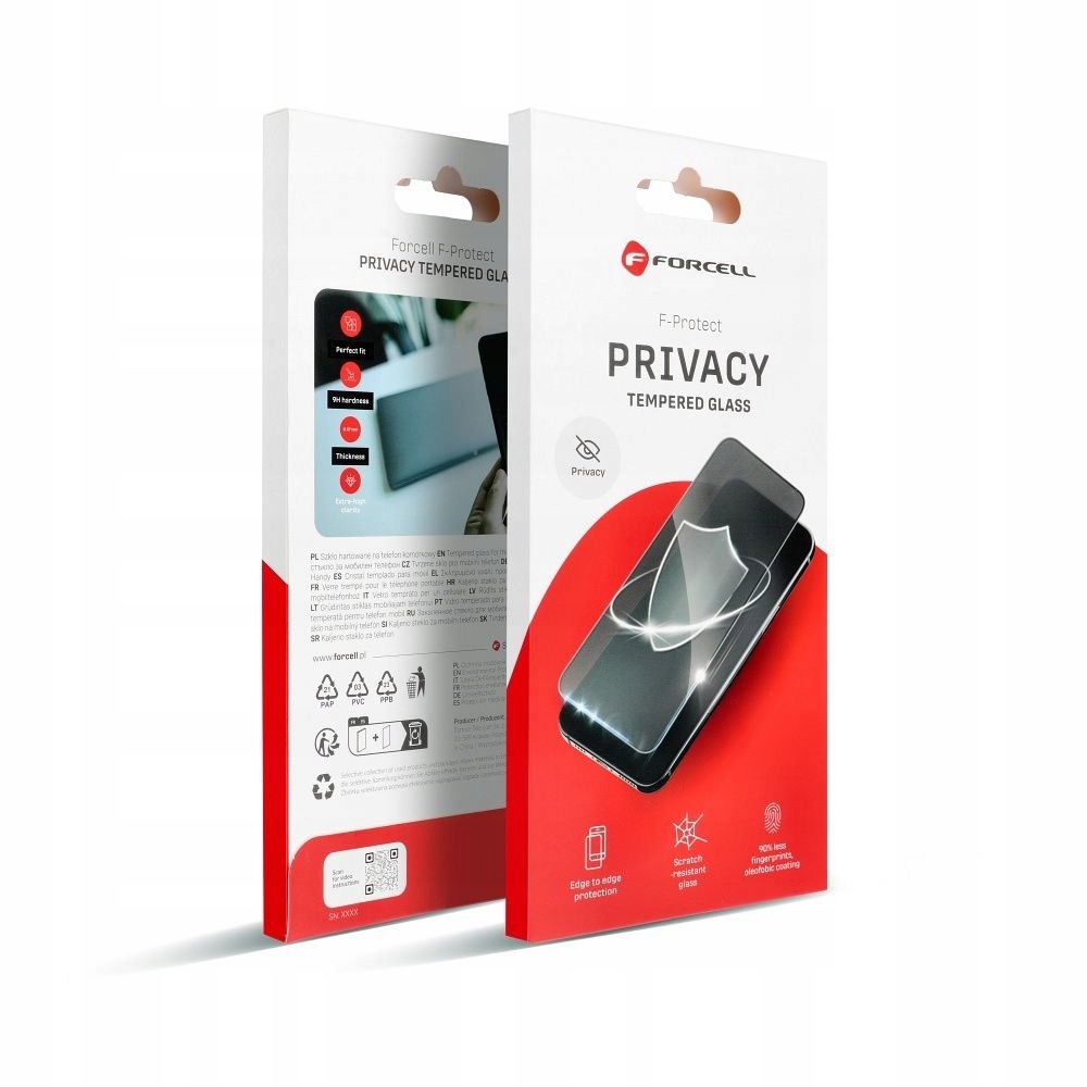 Szkło hartowane do iPhone 13 Pro 14 Forcell Privacy Glass czarne