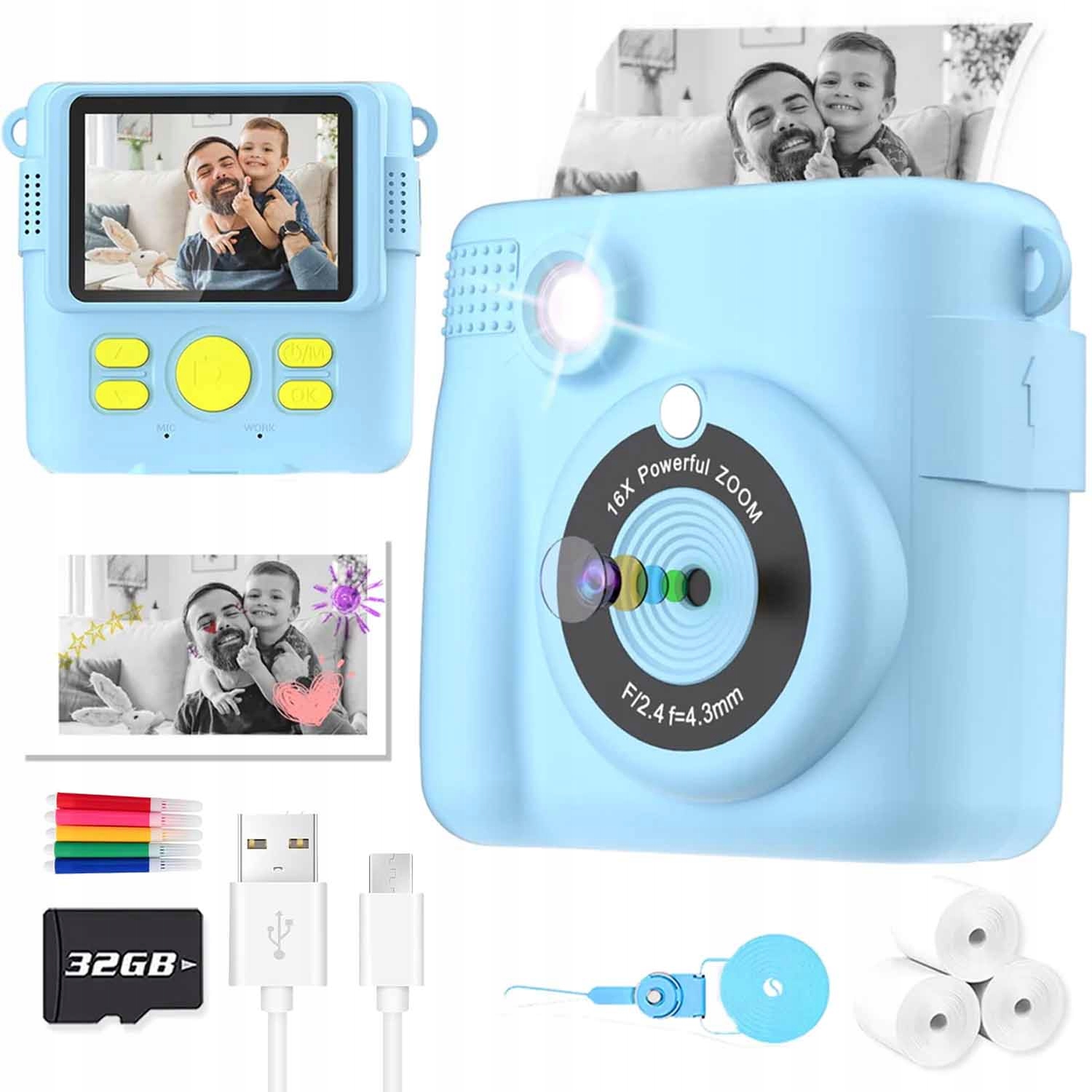 Mini Tiskárna Instantní Termální Fotoaparát 3 Role