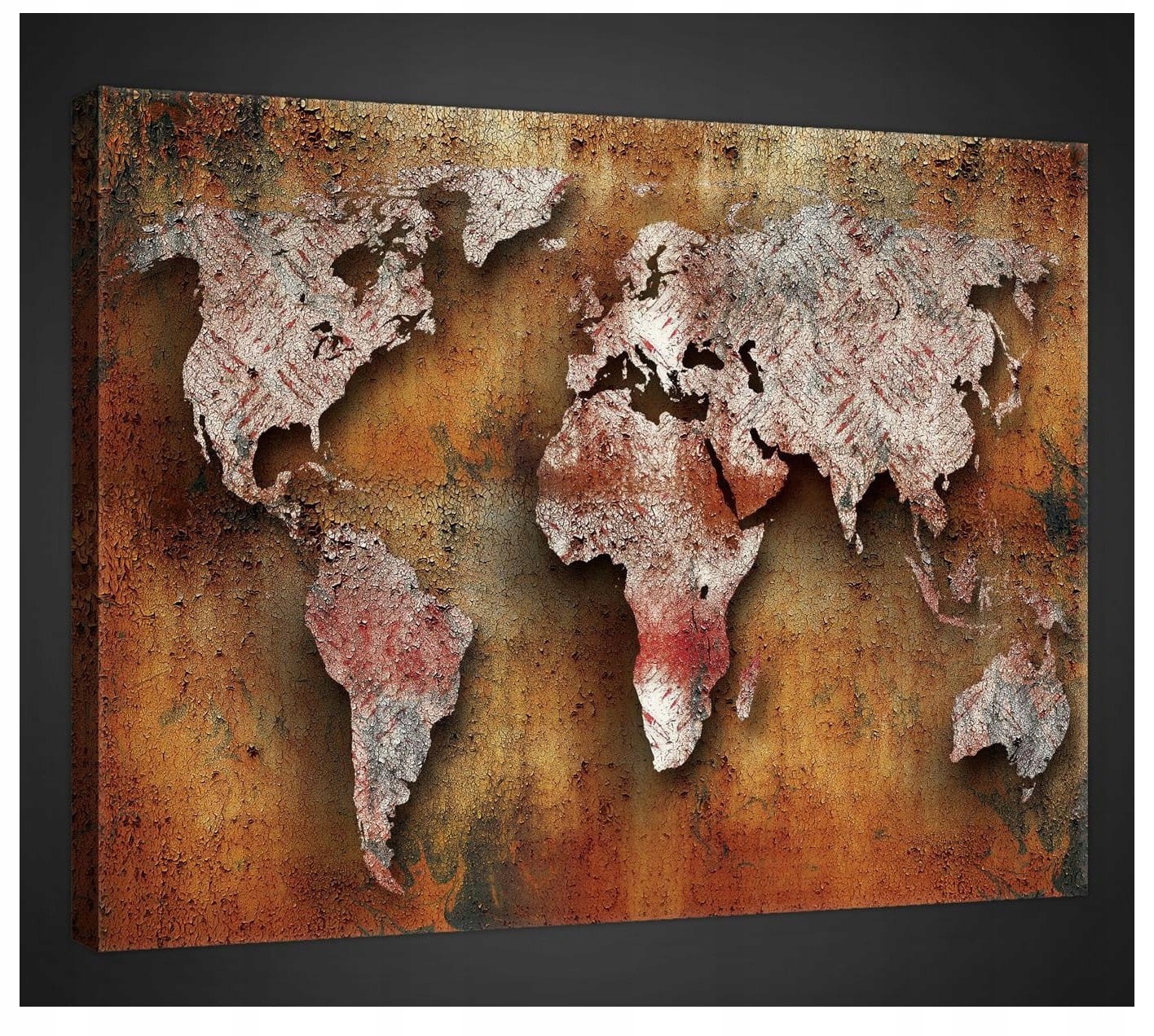 Obraz 100x75 Mapa světa vintage rez textura cestování abstrakce loft