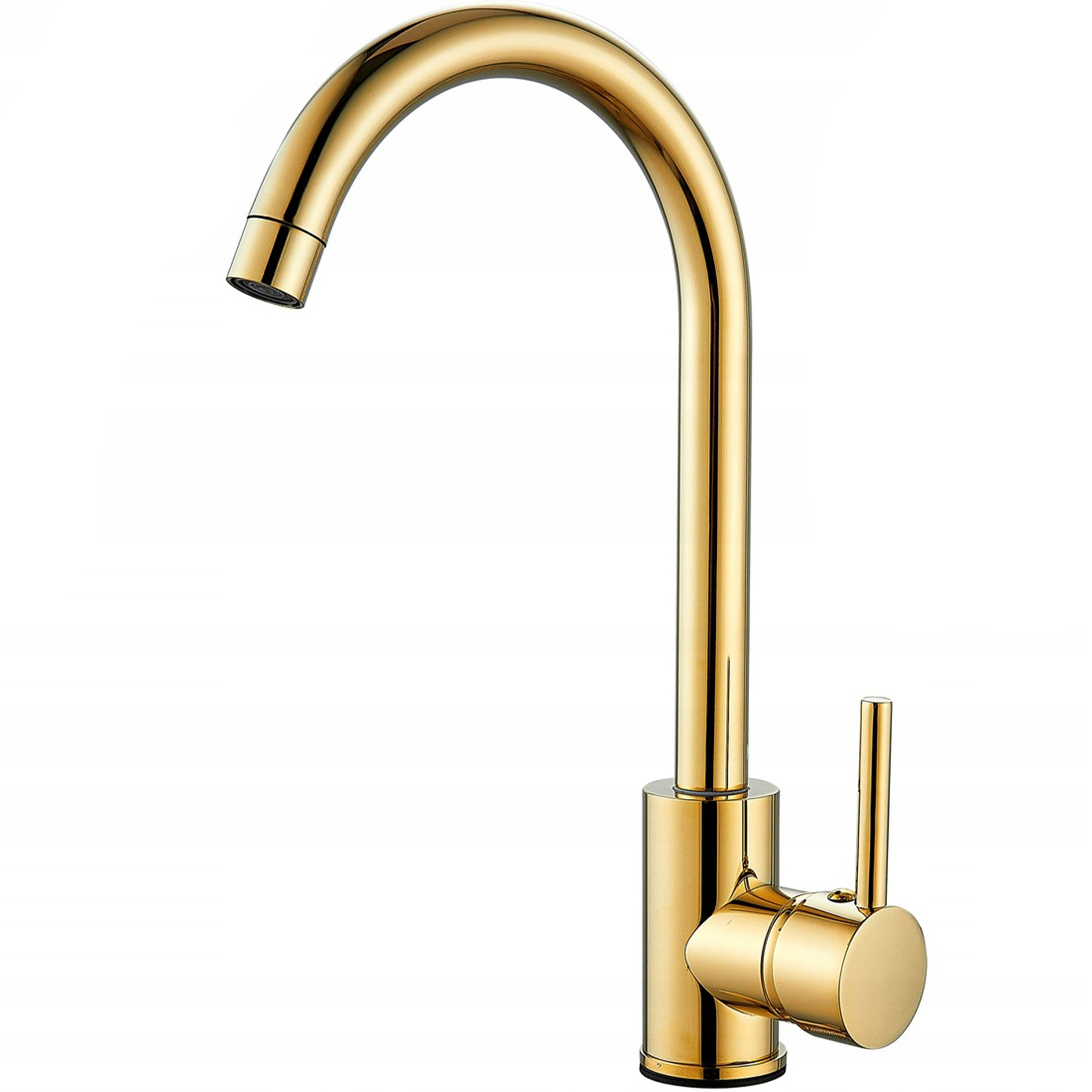 Kuchyňská stojánková dřezová baterie otočná 360 Zlatá