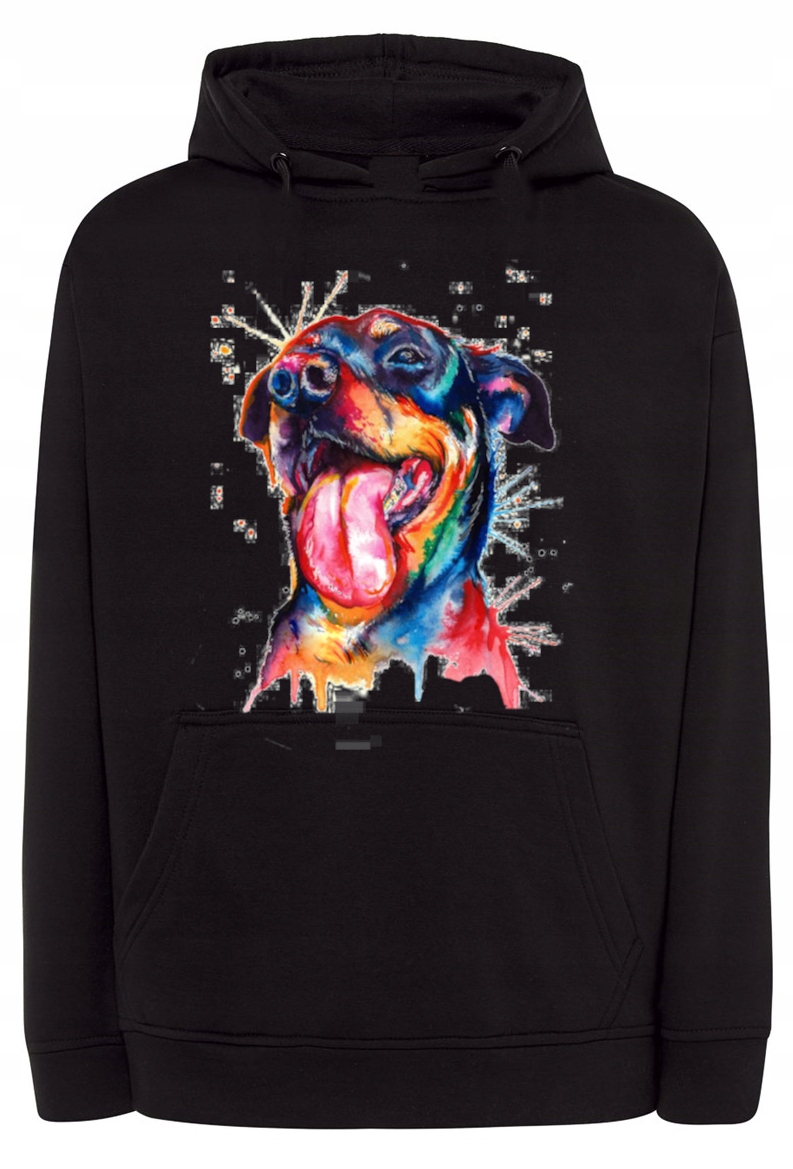Pánská mikina s barevným potiskem Rottweiler r.XL