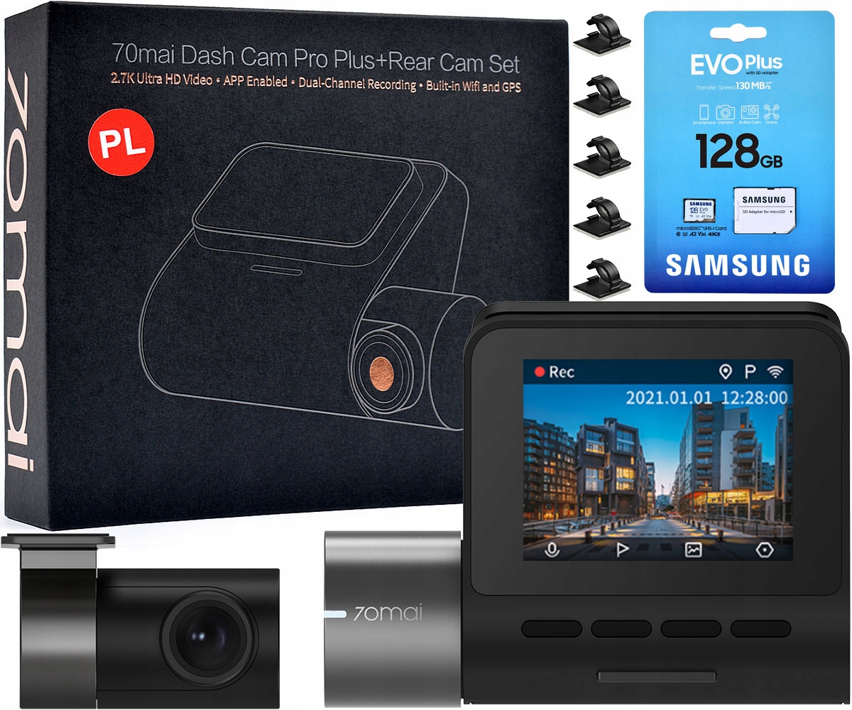 

70mai Kamera Pro A500S Optyka Sony tylna 128GB