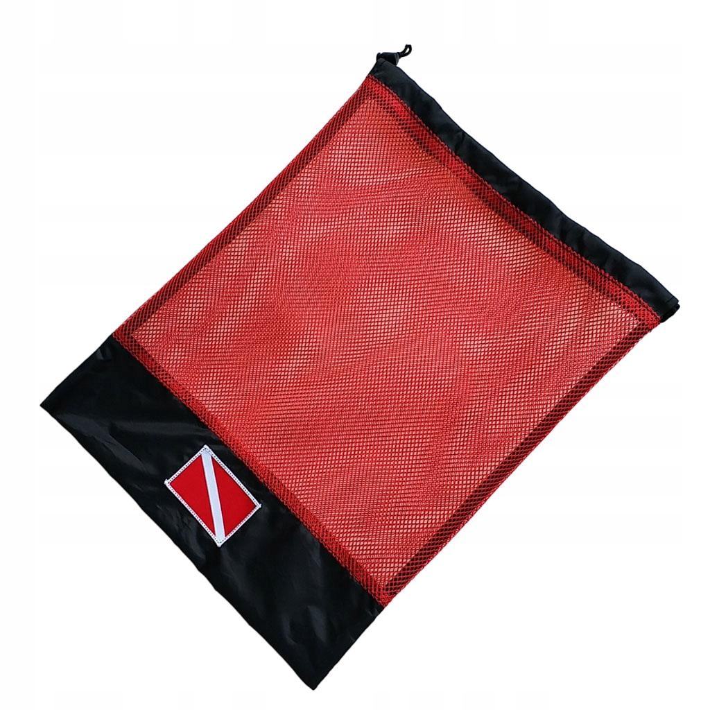 Portable Dive Swim Mesh gear pouch For Scuba Diving Snorkel Red