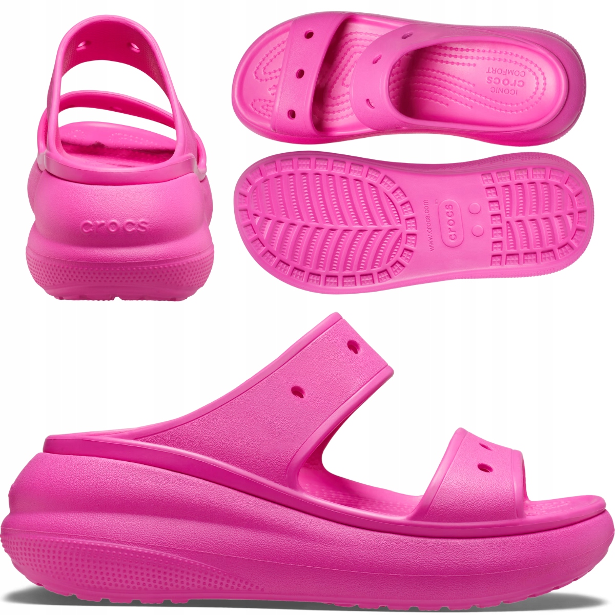 CROCS DAMSKIE CHODAKI NA PLATFORMIE PIANKOWE KLAPKI CRUSH CLOG r. 39/40