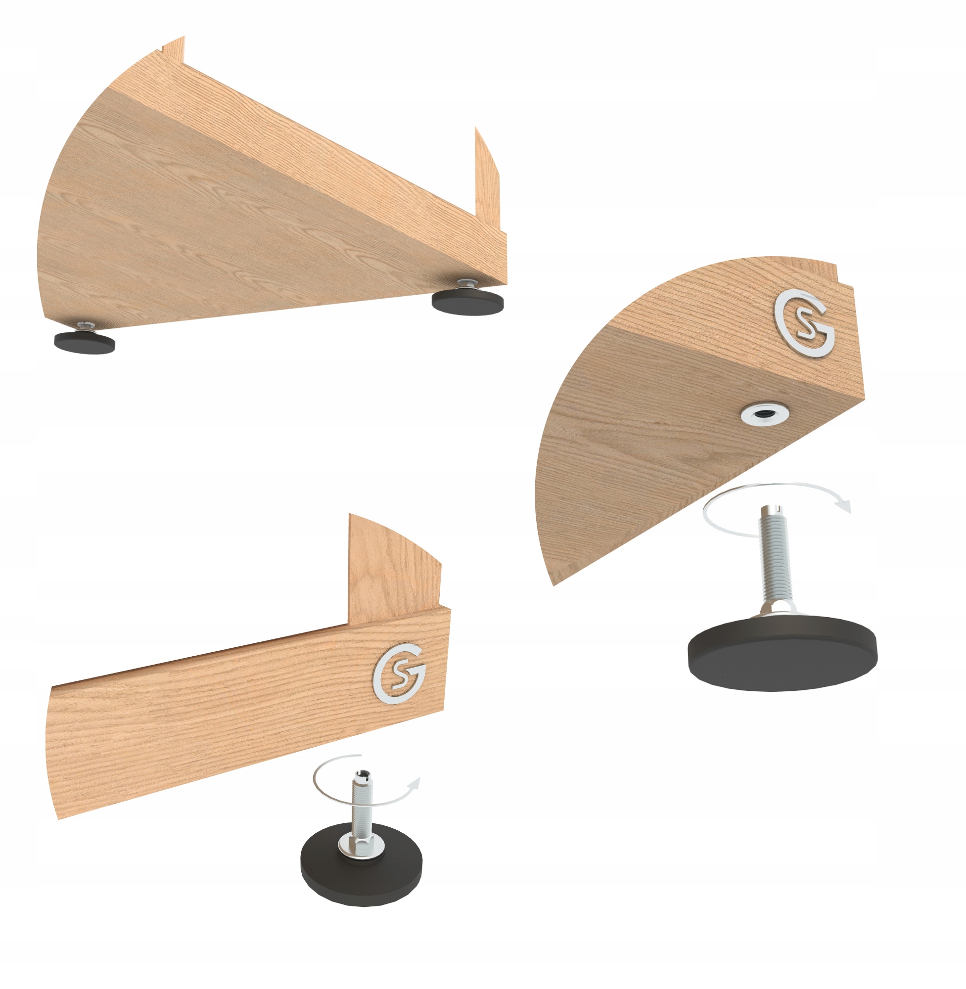 10x Mufa M8 x 16mm z kołnierzem wbijana wpustka meblowa do drewna, stopek Marka Global Service