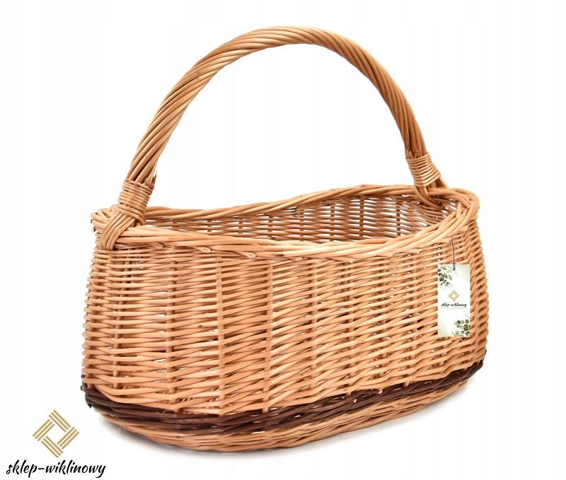 Proutěný nákupní košík na houby Dárek zelenina Polský košík