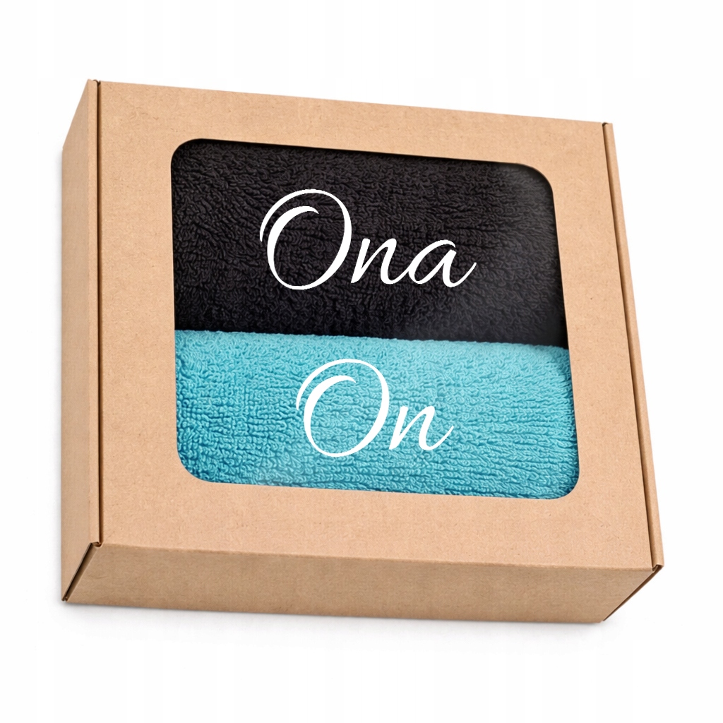 Sada ručníků 50x100 Výšivka Dárek Svatební výročí Ona & On Czar+ Turks