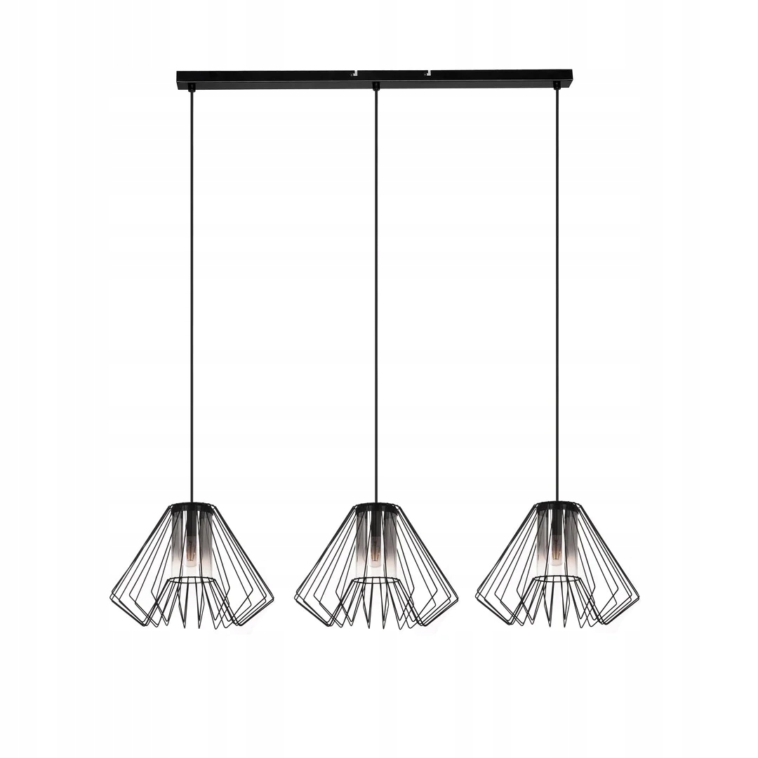 Závěsná lampa Emerencia Rabalux Černá Industriální 3xE27 40W