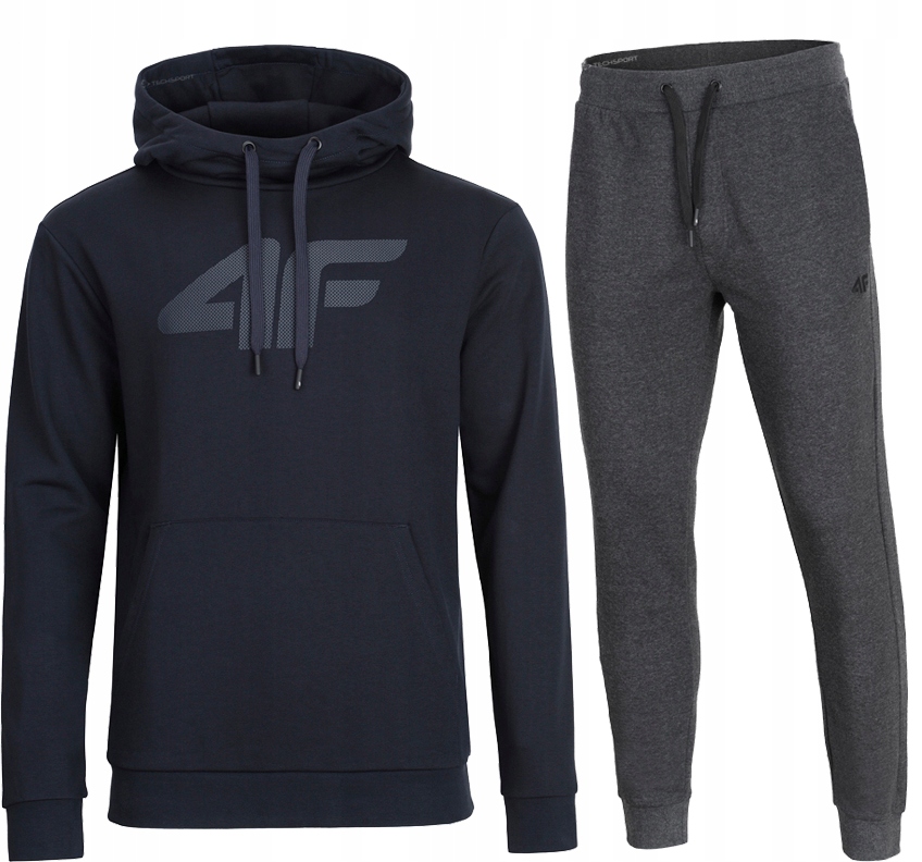 

4F Męski Dres Bawełna Komplet Bluza Spodnie / M