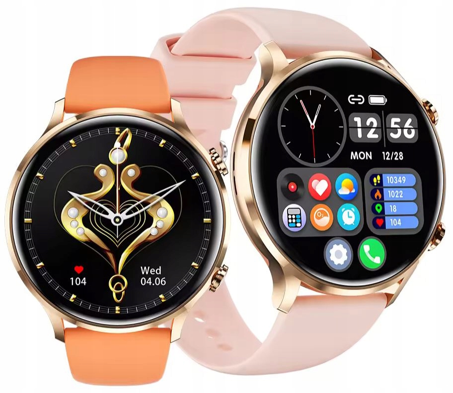 SMARTWATCH DAMSKI ZEGAREK WODOODPORNY PL MENU ROZMOWY SMART WATCH + 4 PASKI Stan opakowania oryginalne