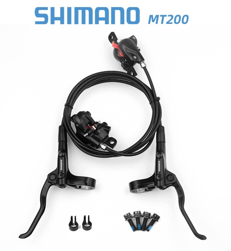 2x Hamulec Kompletny Tarczowy Shimano BR-MT200 Zestaw Linki 80 i 165 cm