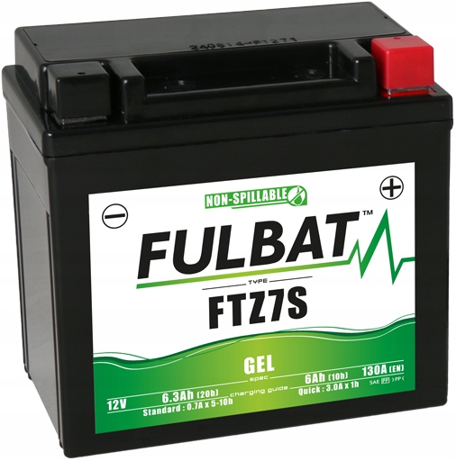 Акумулятор Fulbat YTZ7S FTZ7S GEL 12V 6.3 Ah 130A
