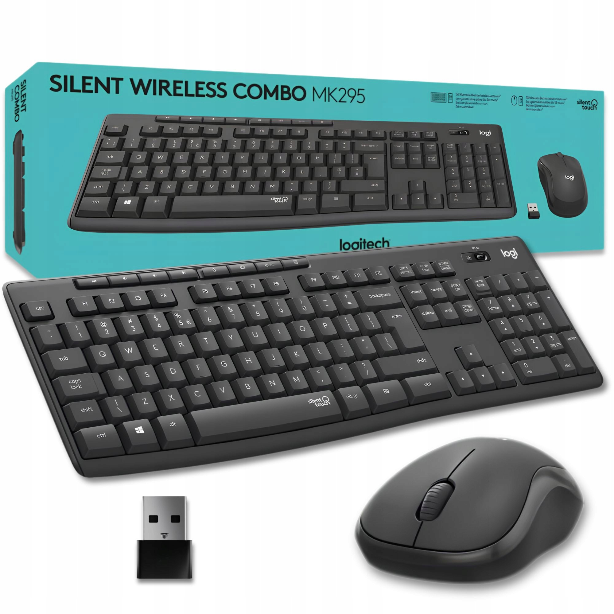Sada Tiché Klávesnice A Myši Logitech MK295
