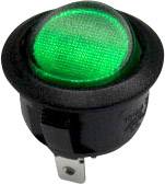 Przełącznik podświet okrągły 12V Zielony (0258) Symbol 0258
