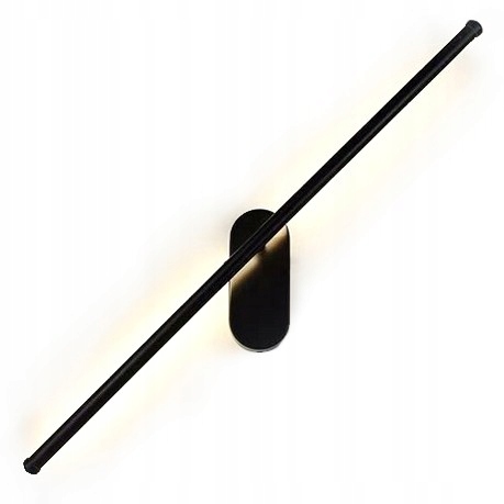 Čierna otočná nástenná lampa 360 Led 92 cm Neutrálne svetlo Lampa nad zrkadlo
