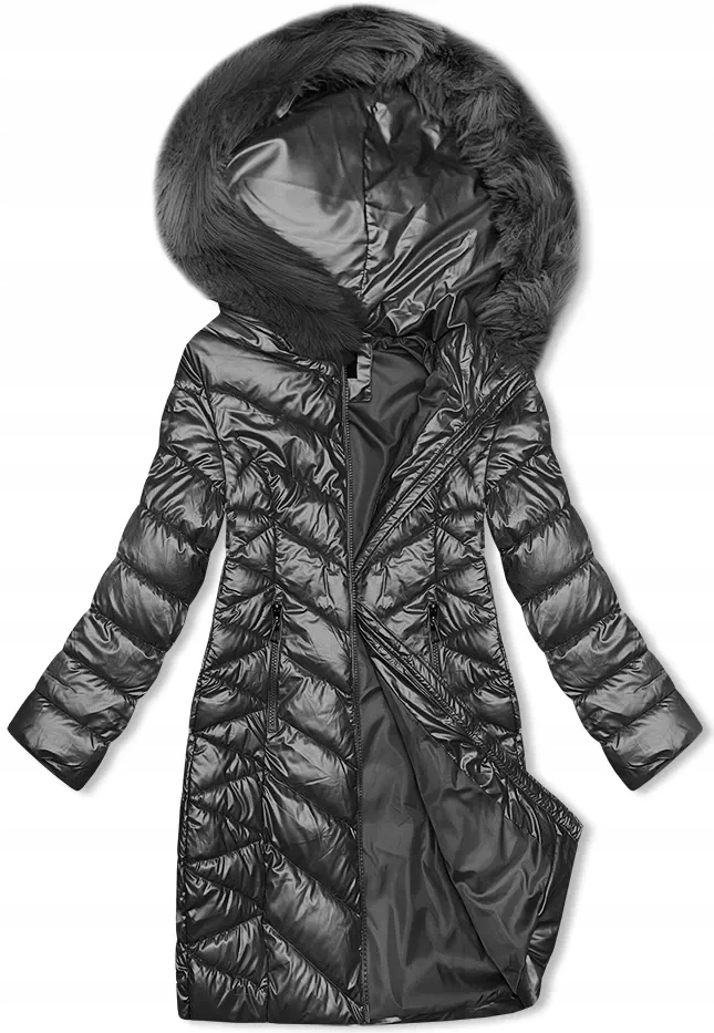 Dámská Zimní Bunda 16M9100 Grafit M (38)