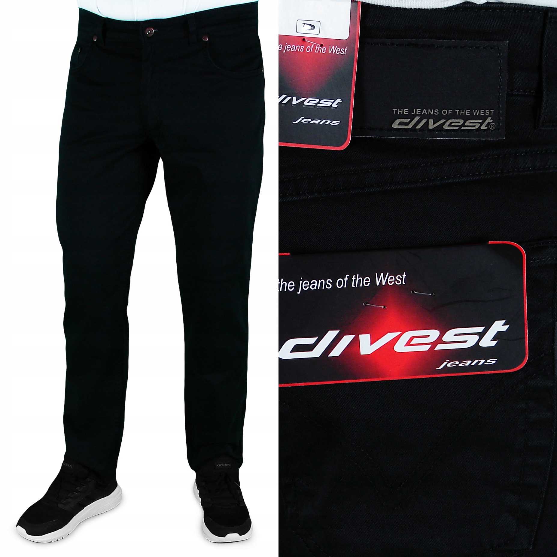 Pánské Džínové Kalhoty Černé W50 L30 W126-128 cm