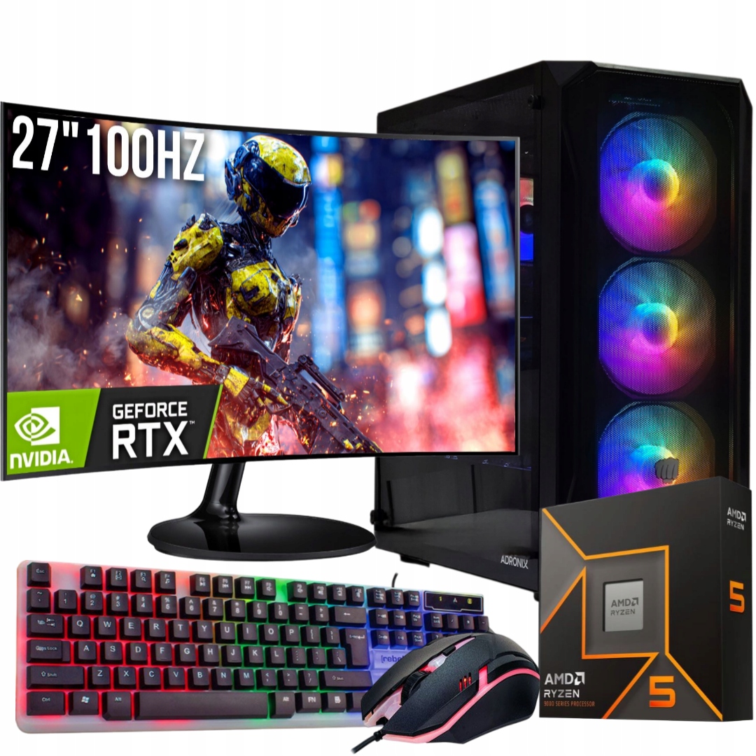 Herní Set Magnus R5 9600X/32GB/RTX5070/1TB SSD/W11/27" 100Hz