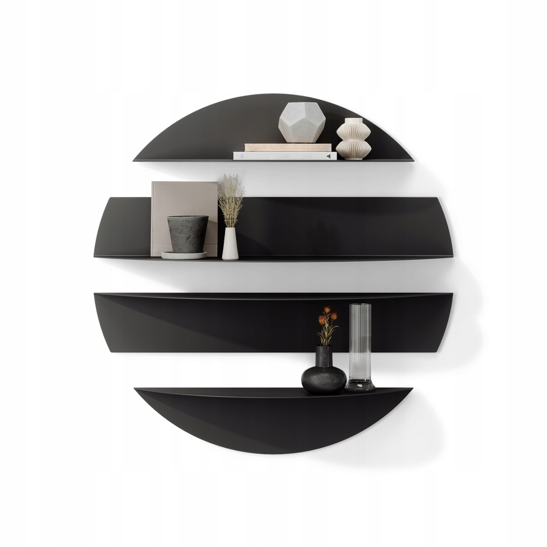 UMBRA półki ścienne SOLIS czarne Głębokość mebla 19 cm