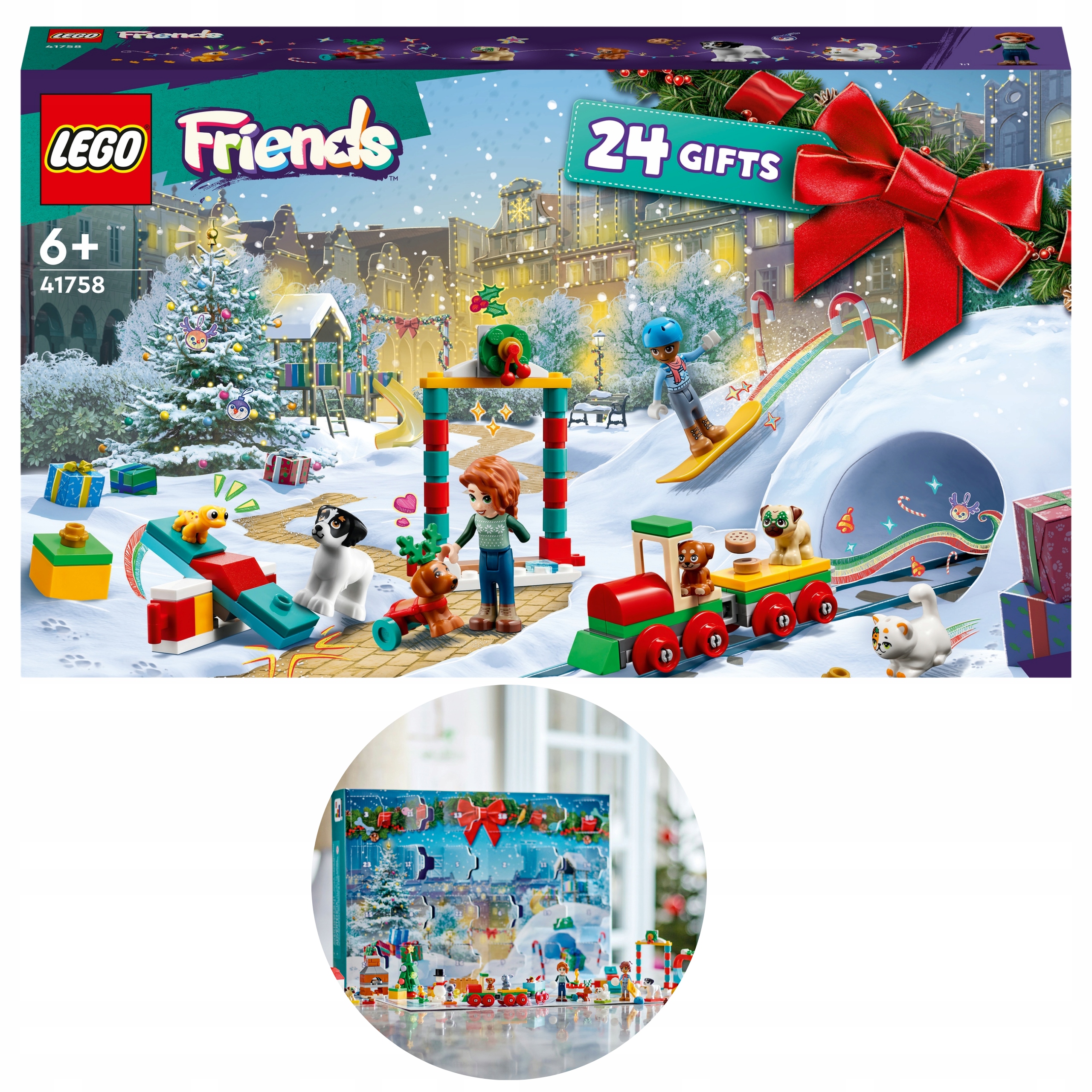 Kalendarz Adwentowy Lego Friends Zabawki Świąteczny Zestaw Dla Dzieci 41758