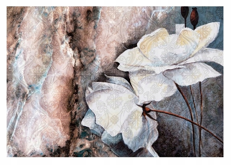 Fototapeta Květiny Beton Vintage Ložnice 312x219