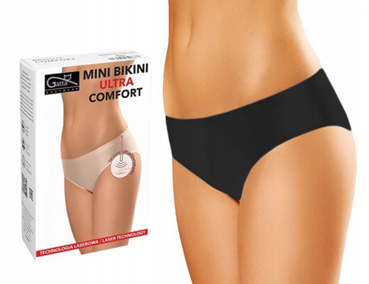 

Gatta Mini Bikini Comfort, bezszwowe, Czarne, XL
