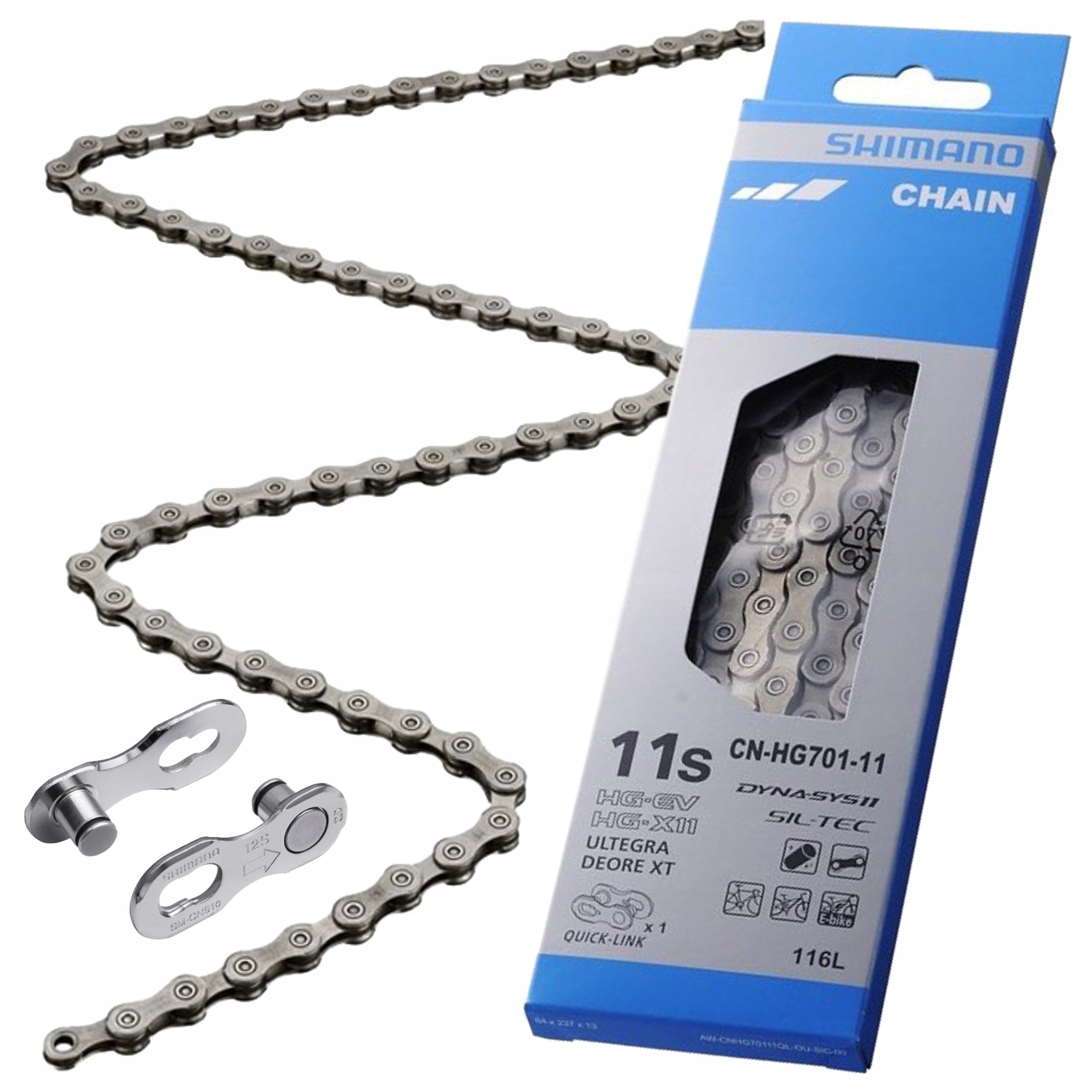 Łańcuch Rowerowy 11 rzędowy Shimano Ultegra Xt HG701 Japan Box