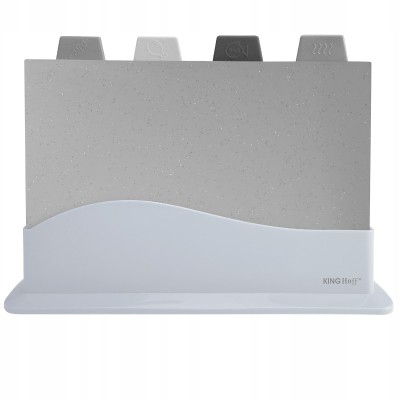 Zestaw 4 desek do krojenia ze stojakiem