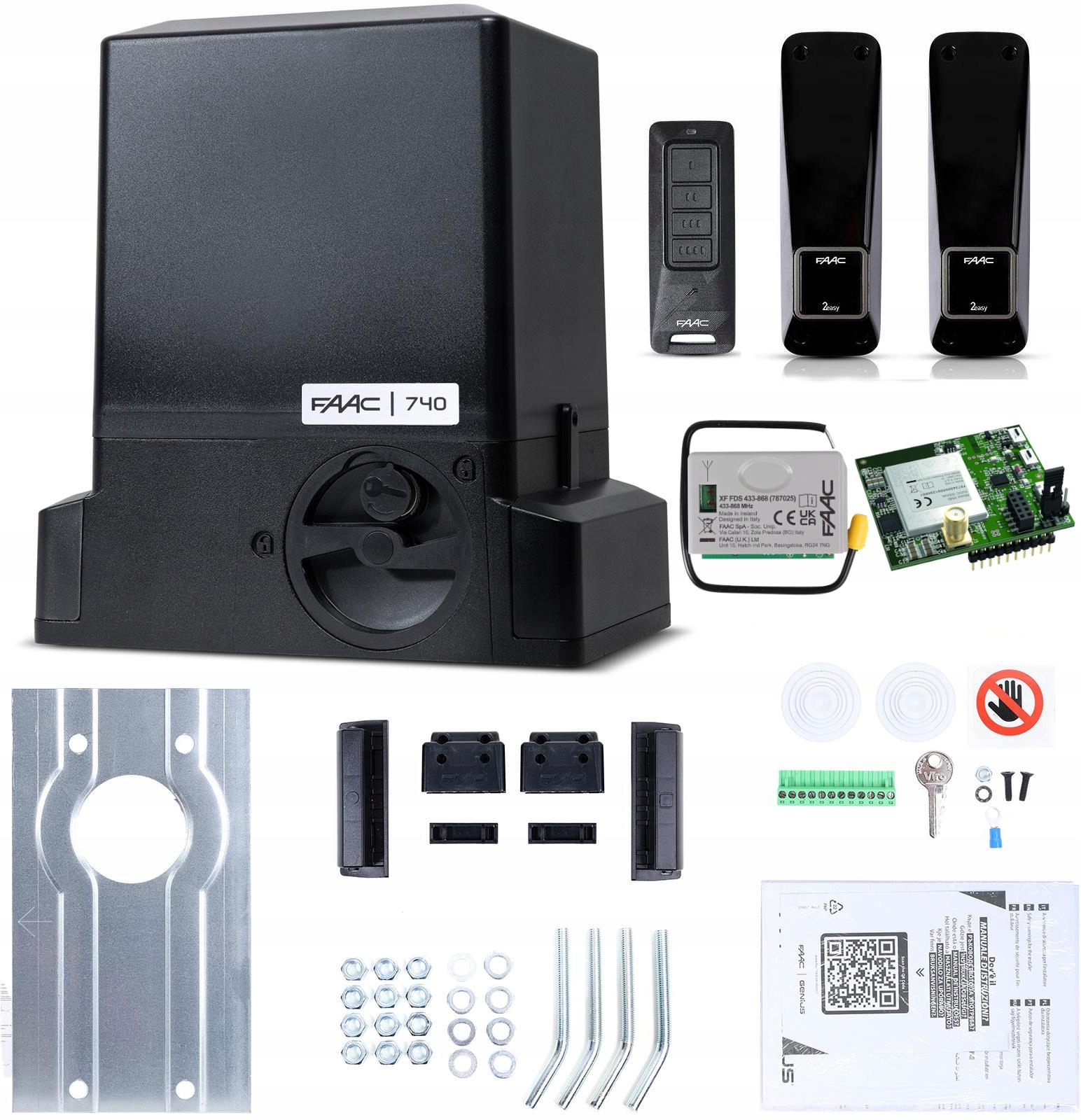 Zestaw Faac 740C Gsm Smart do bram 500kg