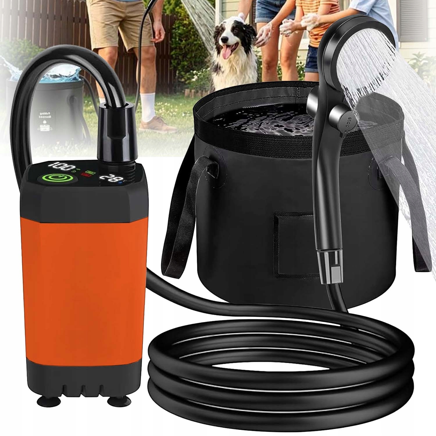 Turistická Sprcha Pro Koupání A Mytí Bivakovací Survival Kemp 6000MAH