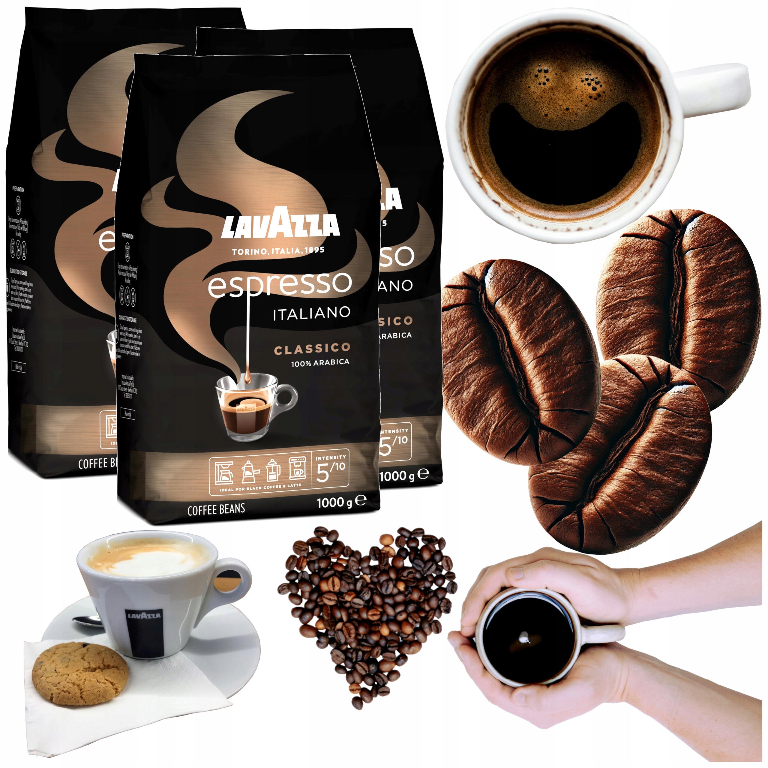 Kawa ziarnista Lavazza 1kg x3 Caffe Espresso Italiano Classico Arabica 3 op