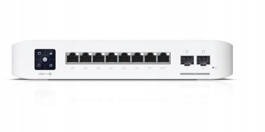 Přepínač UniFi 8 PoE USW-PRO-8-POE, 6 portů 1 GbE PoE+, 2 porty++,+