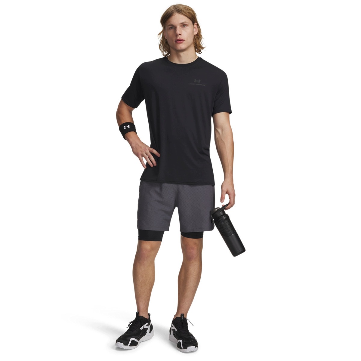 Męskie spodenki 2w1 Under Armour Ua Vanish Wven Short 2.0 2n1 Szary L