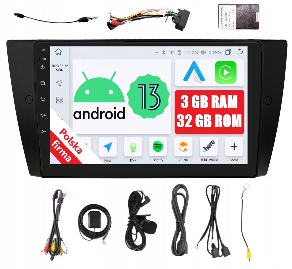 Navigácia Rádio 2DIN Android Bmw 3 E90 E91 E93 E93 3/32 Gb Carplay Dsp