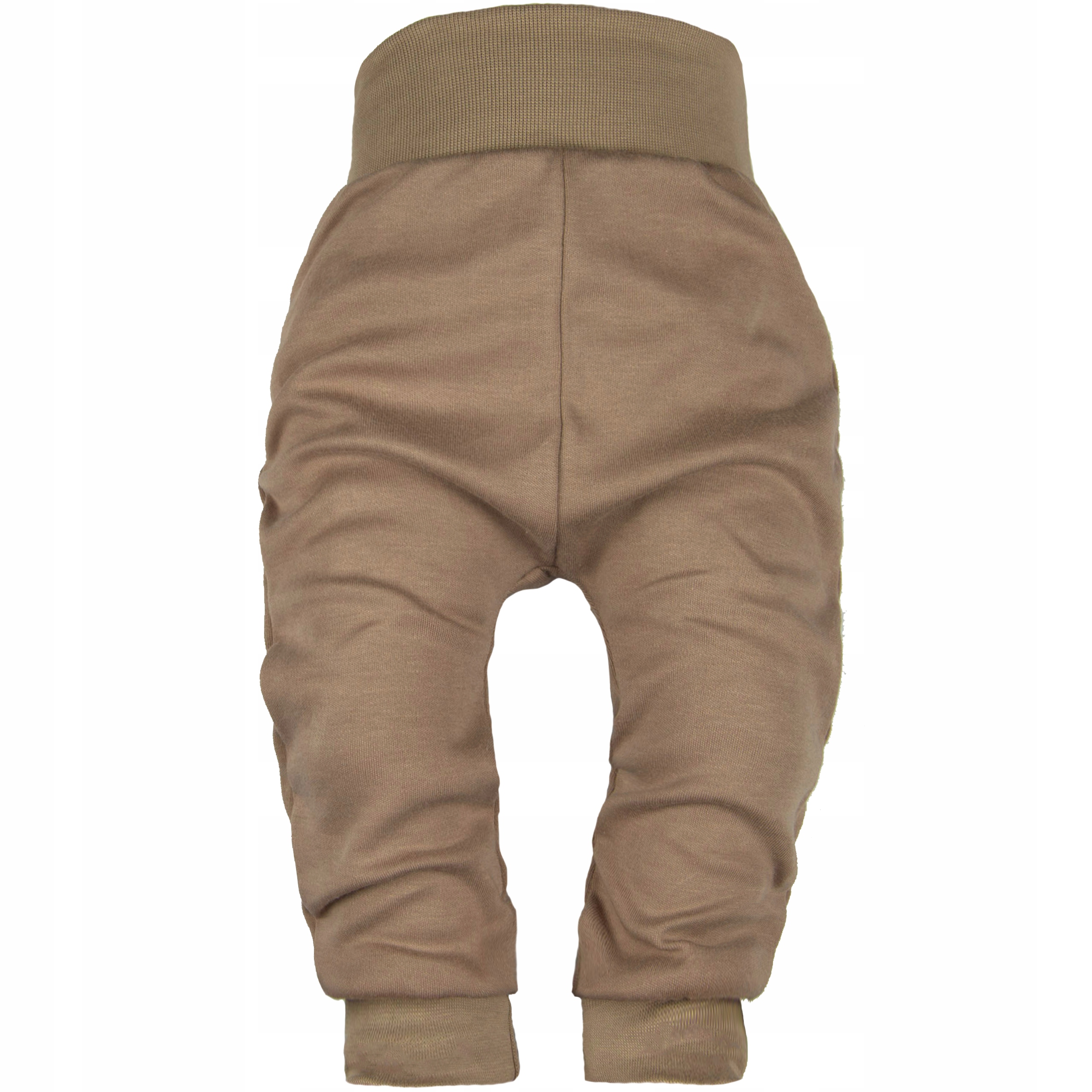 

Spodnie Bezuciskowe beżowe 104 cieńsze bawełniane