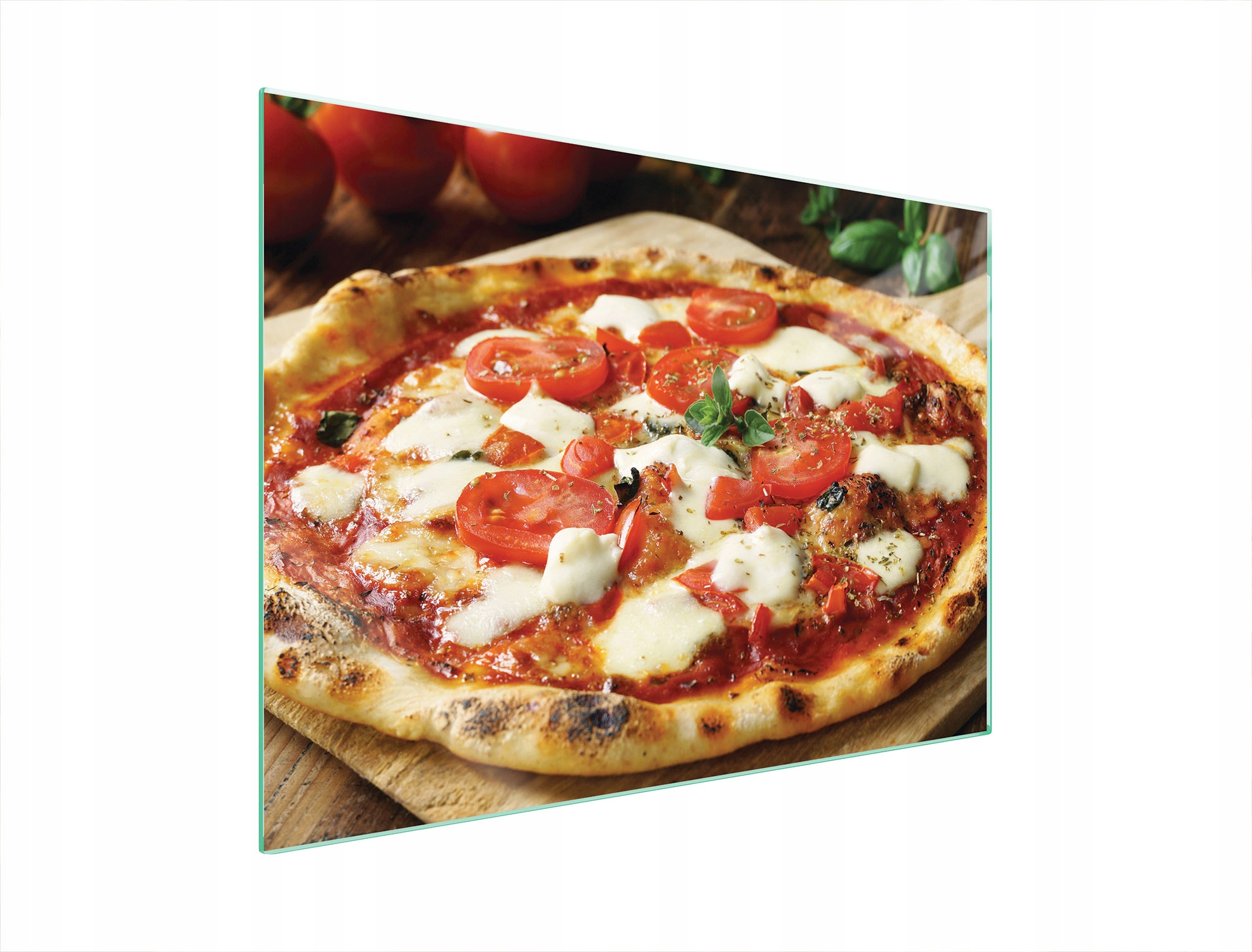 Skleněná Ochranná Deska Na Sporák 70x52 Pizza Tvrzené Sklo