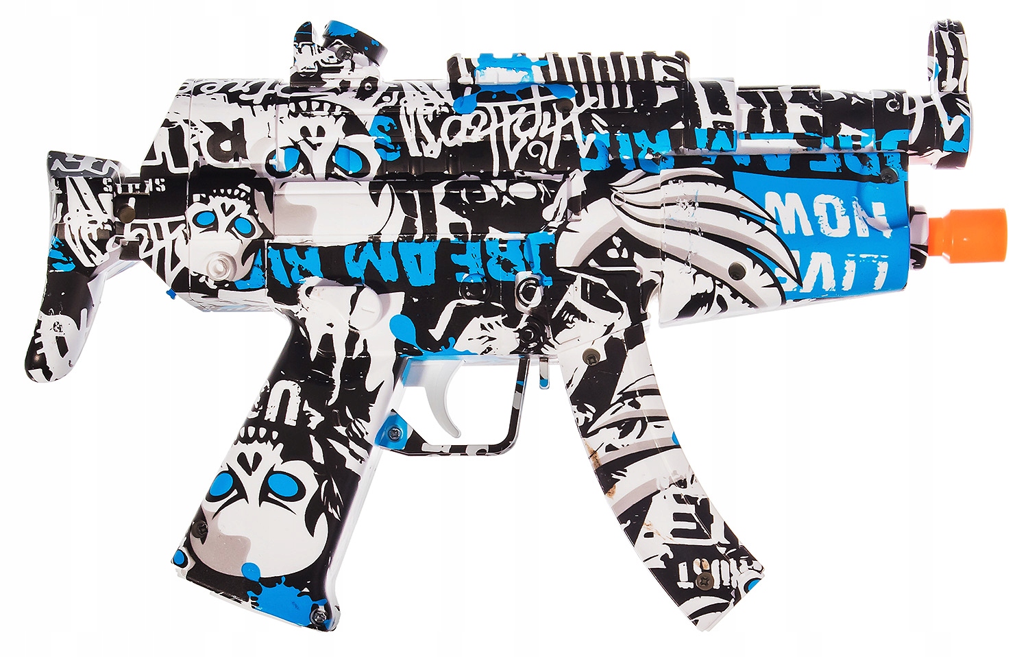 KARABIN PISTOLET AUTOMAT KULKI ŻELOWE MINI MP5 TŁU Wysokość produktu 21 cm